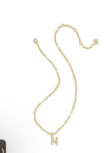 Load image into Gallery viewer, BUBBLE LETTER N SHORT PENDANT NECKLACE GOLD
