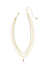Load image into Gallery viewer, MINI ELISA TRIPLE STRAND NECKLACE GOLD AZALEA ILLUSION
