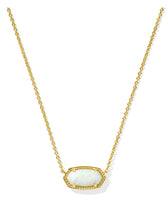 Load image into Gallery viewer, ELISA SHORT PENDANT NECKLACE GOLD LIGHT YELLOW KYOCERA OPAL
