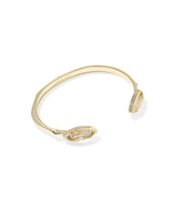 Load image into Gallery viewer, OPHELIA CUFF BRACELET GOLD IRIDESCENT ABALONE S/M
