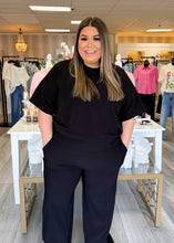Load image into Gallery viewer, Taylor Top &amp; Pant Set Plus - Black

