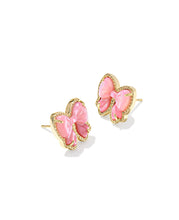 Load image into Gallery viewer, HALEY BOW STUD EARRINGS GOLD BLUSH IVORY MOTHER OF PEARL
