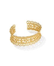 Load image into Gallery viewer, KRISTA LACE CUFF BRACELET GOLD S/M
