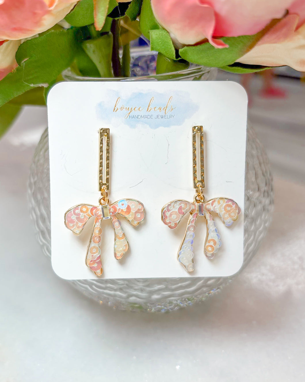 Izzy Shimmer Bow Earrings