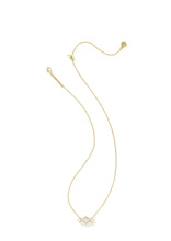 Load image into Gallery viewer, LINDY RAE ELISA SHORT PENDANT NECKLACE GOLD WHITE OPALITE CRYSTAL
