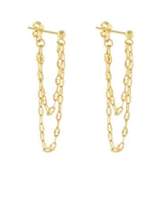 Load image into Gallery viewer, Layered Chain Front &amp; Back Earrings
