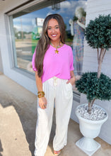 Load image into Gallery viewer, Linen Drawstring Pants - Ivory
