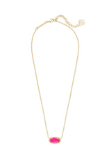 Load image into Gallery viewer, ELISA SHORT PENDANT NECKLACE GOLD AZALEA ILLUSION
