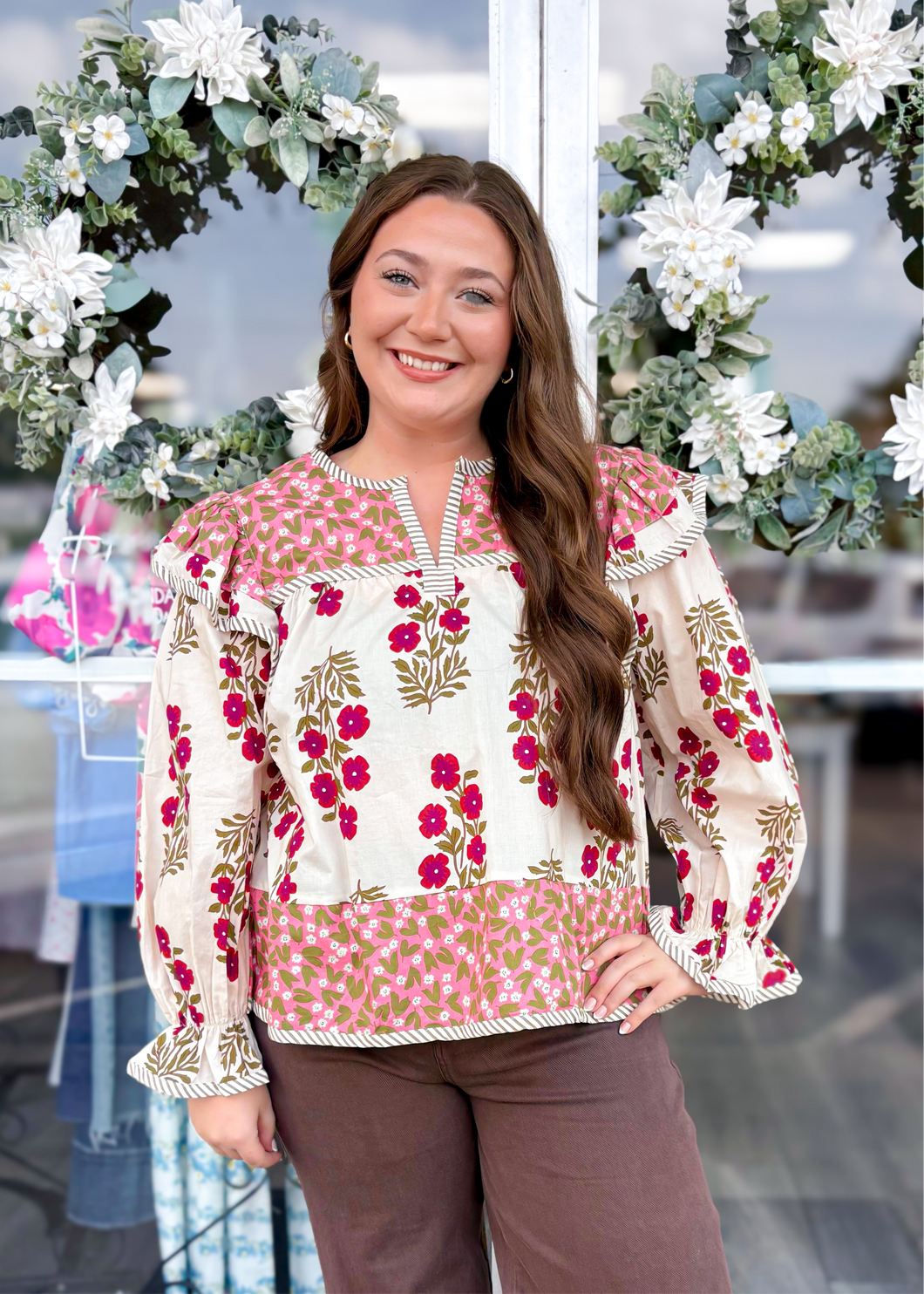 Sideways Curvy Blouse - Cream