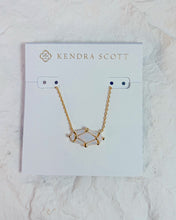 Load image into Gallery viewer, LINDY RAE ELISA SHORT PENDANT NECKLACE GOLD WHITE OPALITE CRYSTAL

