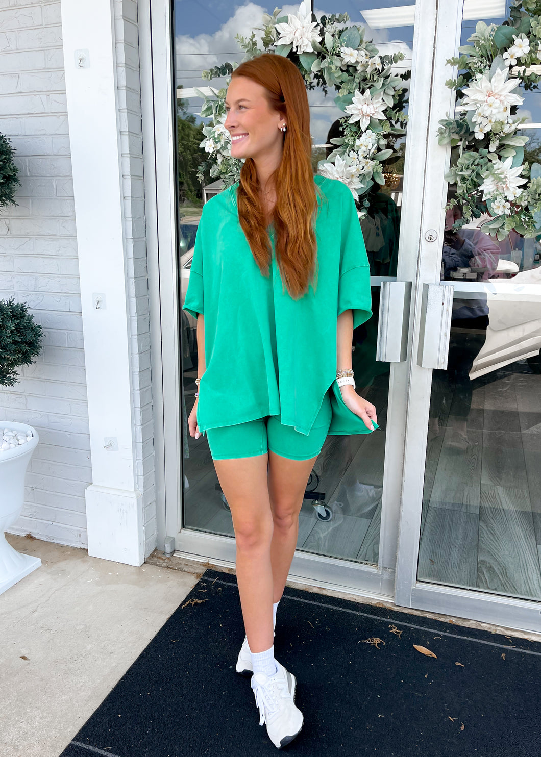 High Road Oversized Top - Kelly Green