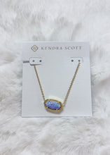 Load image into Gallery viewer, ELISA SHORT PENDANT NECKLACE GOLD LILAC KYOCERA OPAL
