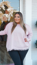 Load image into Gallery viewer, Notice Me Oversized Sweater Curvy Top - Rose
