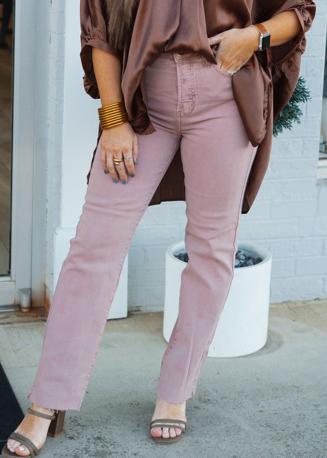 Mauve TC High Rise Pants