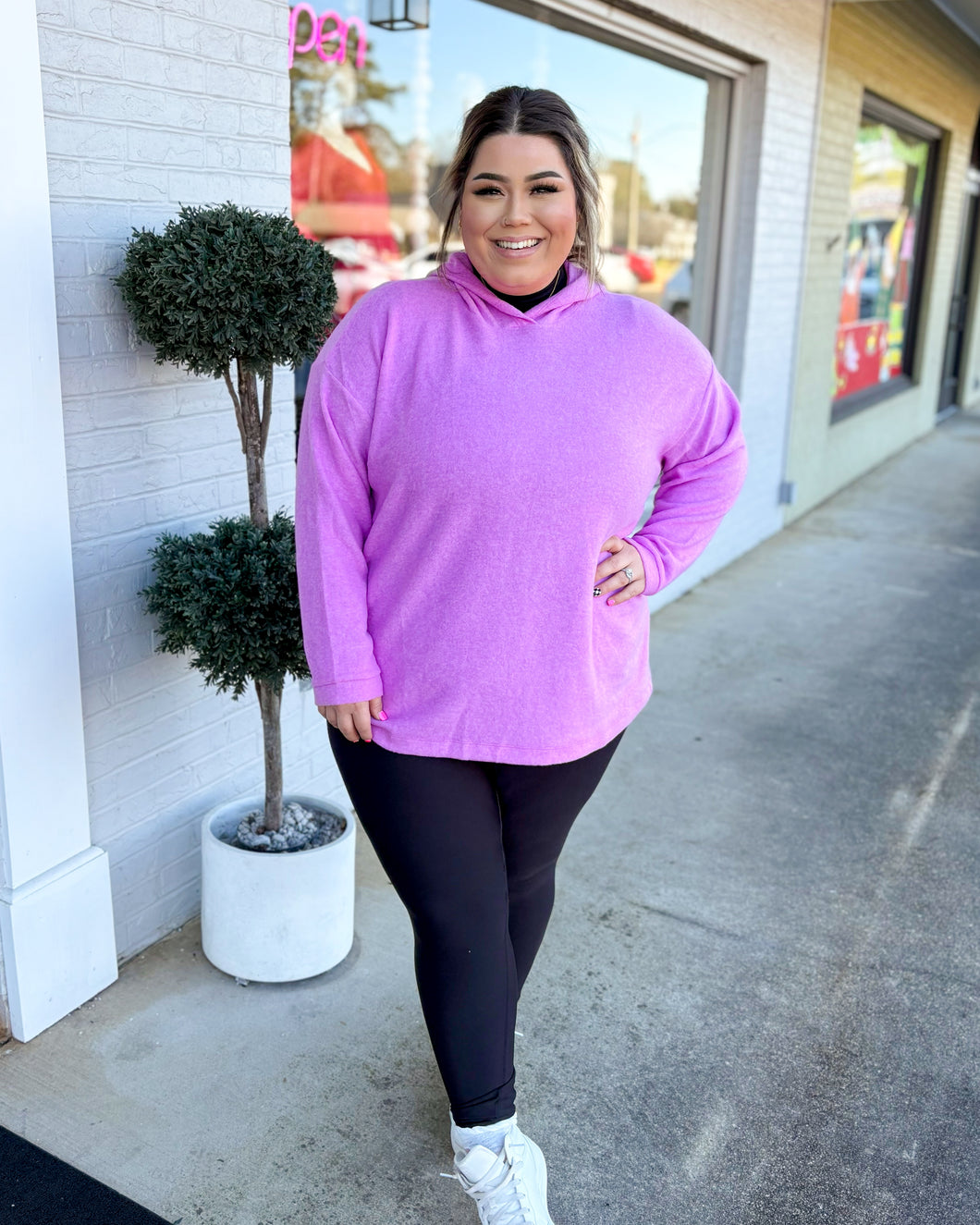 Brushed Hoodie - Mauve