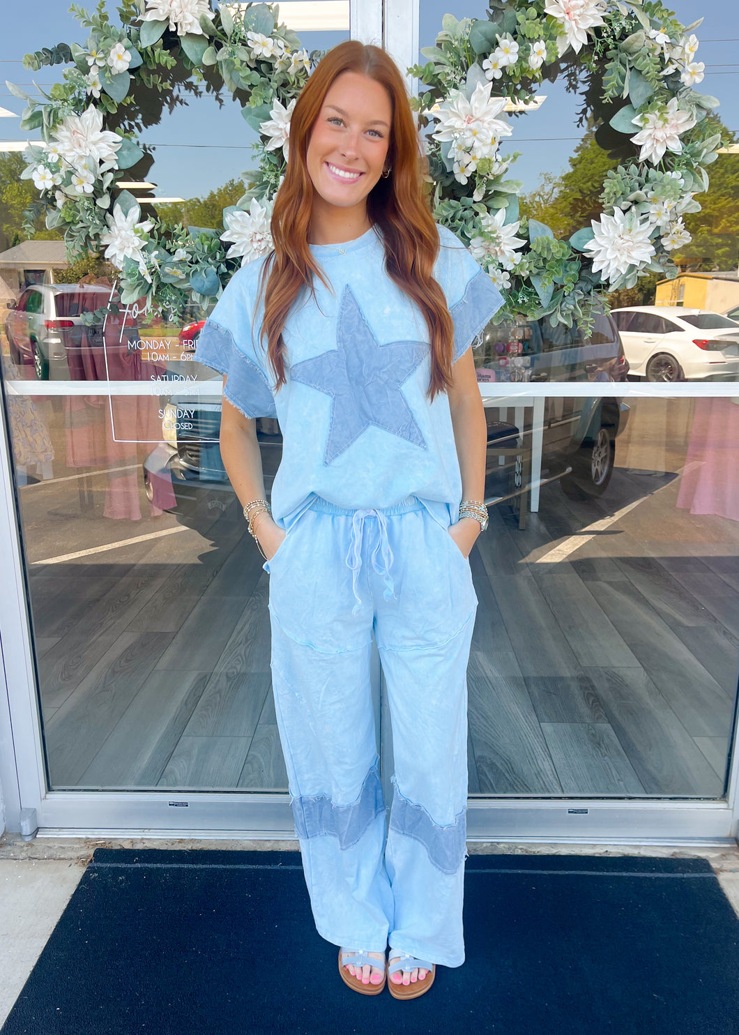 She’s A Star Pants - Baby Blue