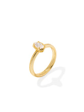Load image into Gallery viewer, MINI ELYSE LUXE BAND RING GOLD WHITE CZ 8
