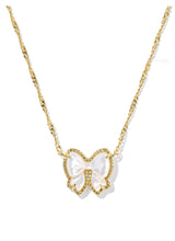 Load image into Gallery viewer, HALEY BOW SHORT PENDANT NECKLACE GOLD IVORY MOTHER OF PEARL

