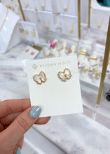 Load image into Gallery viewer, HALEY BOW STUD EARRINGS GOLD IVORY MOTHER OF PEARL
