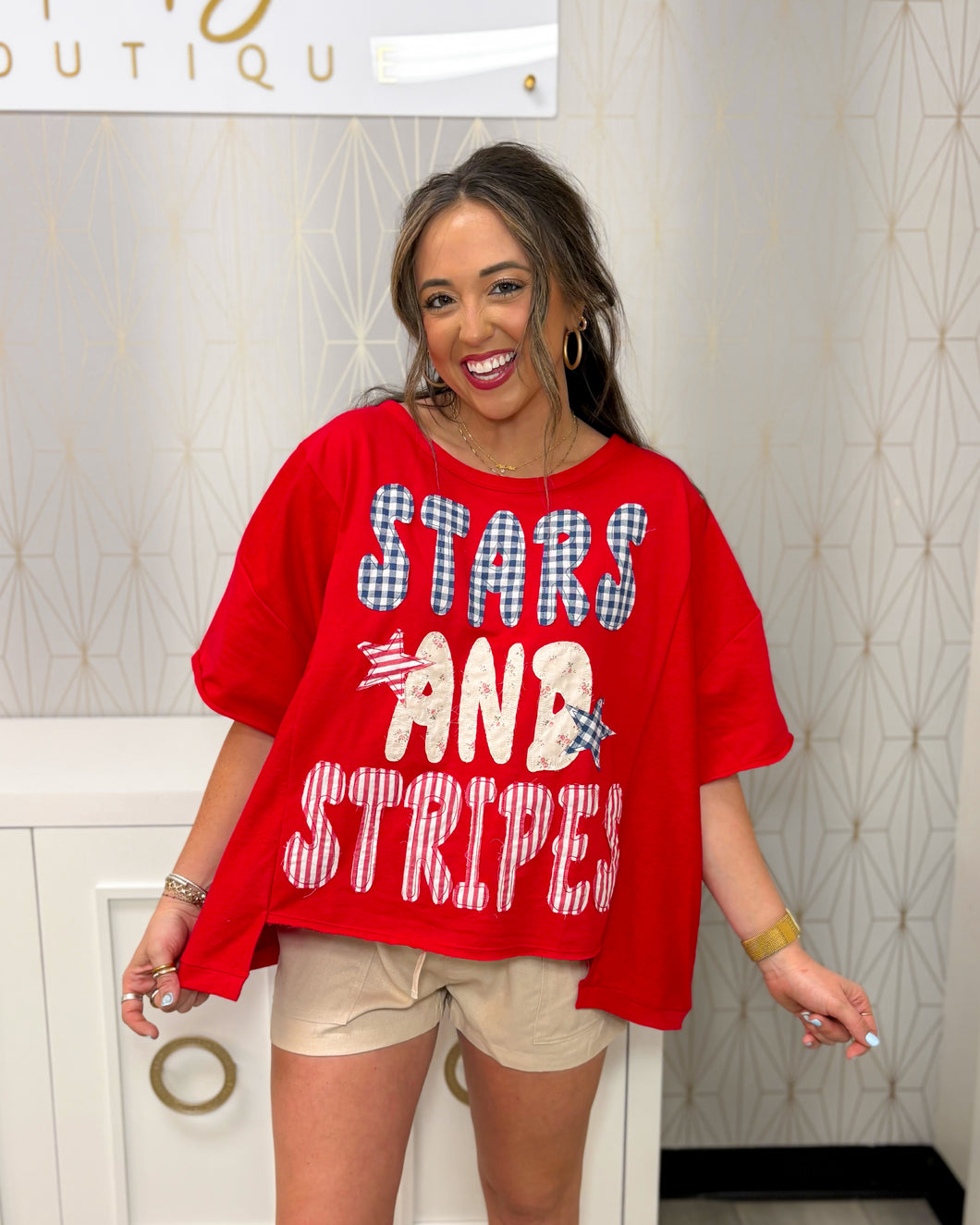 Stars And Stripes Tee - Red