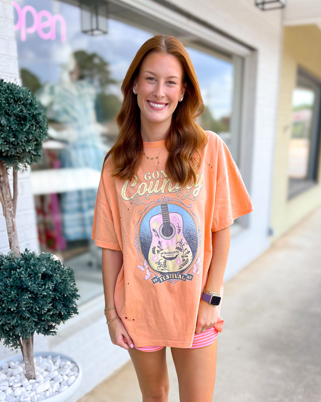 Gone Country Festival 1987 Graphic S/S Oversized Seamless Tee