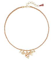 Load image into Gallery viewer, OLEANA CHARM NECKLACE GOLD IRIDESCENT ABALONE
