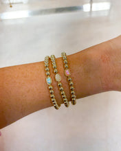Load image into Gallery viewer, MINI ELAINA STRETCH BRACELET GOLD CARNATION KYOCERA OPAL
