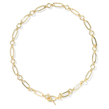Load image into Gallery viewer, SYLVIA METAL LINK AND CHAIN NECKLACE GOLD

