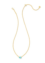Load image into Gallery viewer, CAILIN CRYSTAL PENDANT NECKLACE GOLD AQUA CRYSTAL
