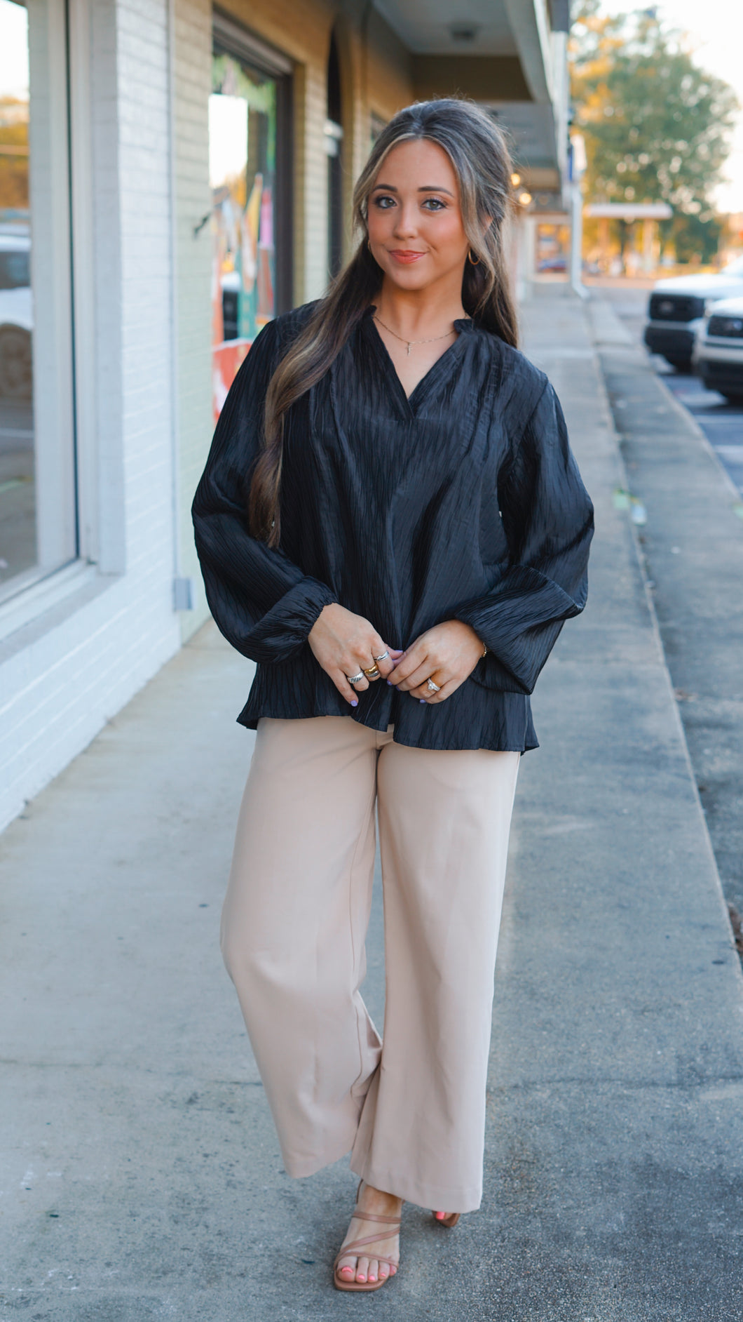 Business Woman Blouse - Black