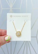 Load image into Gallery viewer, SAND DOLLAR SHORT PENDANT NECKLACE GOLD NATURAL MOTHER OF PEARL
