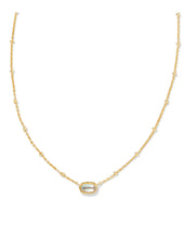 Load image into Gallery viewer, MINI ELISA SATELLITE SHORT PENDANT NECKLACE GOLD DICHROIC GLASS
