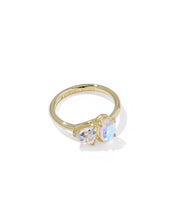 Load image into Gallery viewer, TATUM BAND RING GOLD WHITE CZ MIX (multiple sizes)

