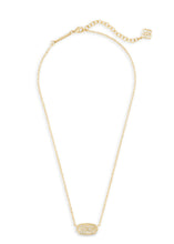 Load image into Gallery viewer, ELISA SHORT PENDANT NECKLACE GOLD FILIGREE METAL
