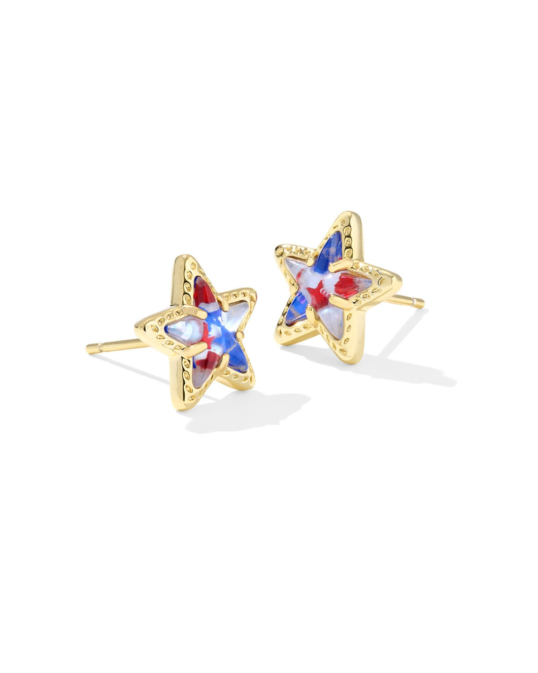 CASSIDY STUD EARRINGS GOLD RED WHITE BLUE STAR
ILLUSION