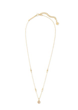 Load image into Gallery viewer, NOLA SHORT PENDANT NECKLACE GOLD IRIDESCENT DRUSY
