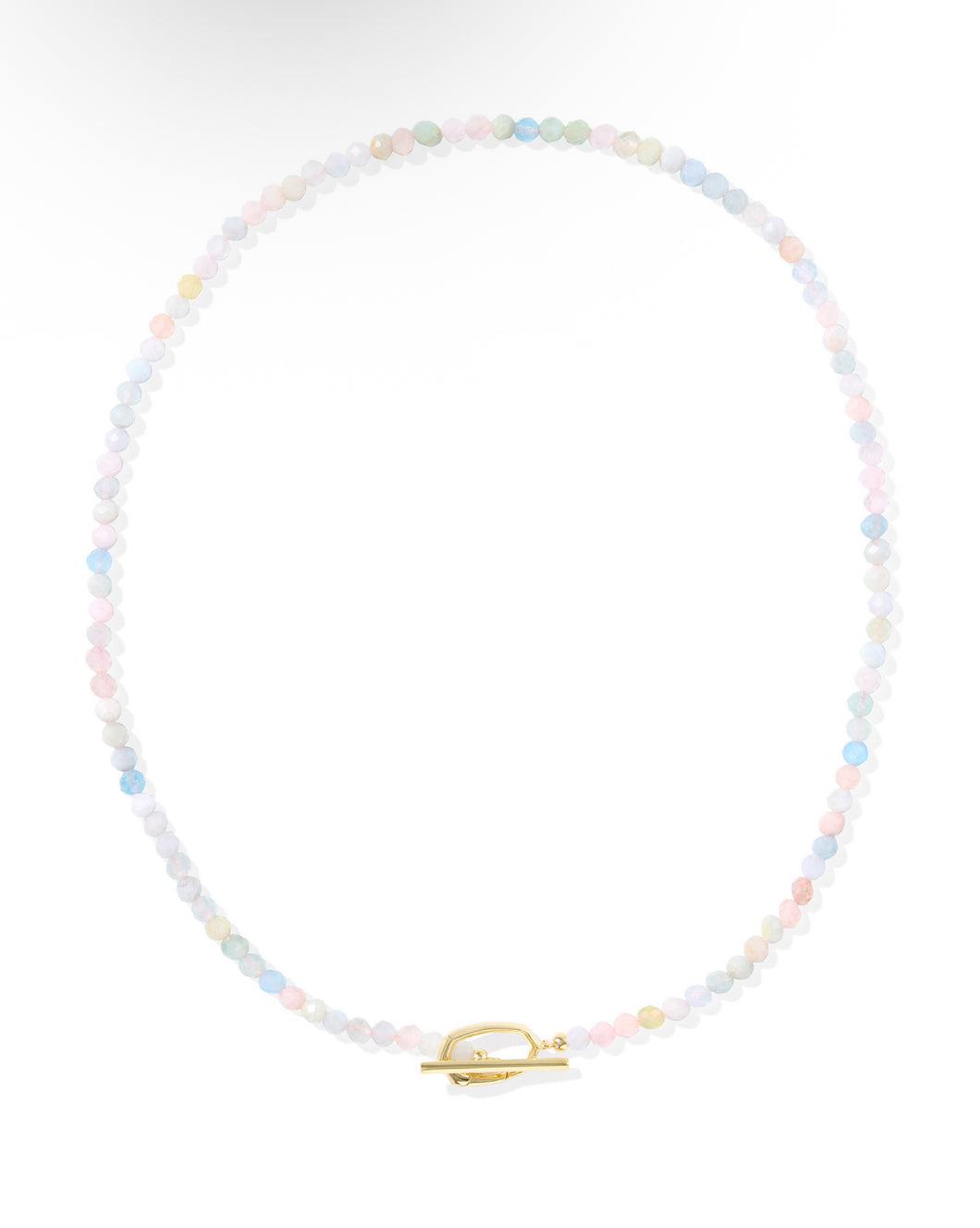 SYLVIA STRAND NECKLACE GOLD MORGANITE OMBRE