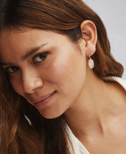 Load image into Gallery viewer, Lee Drop Earrings in Gold Rose Quartz
