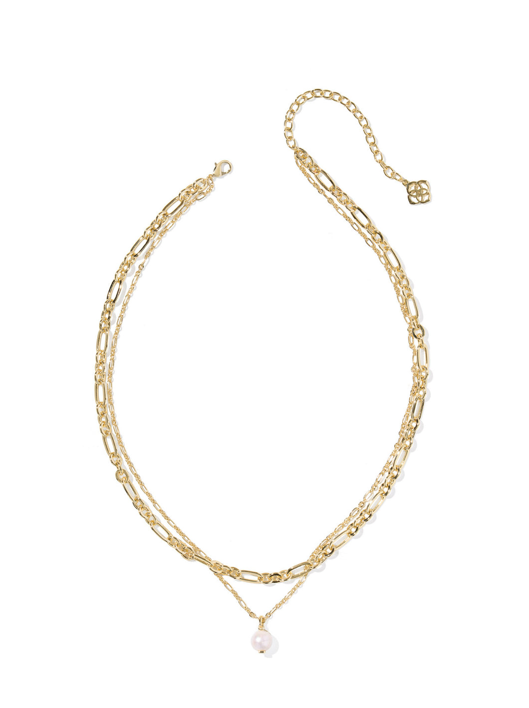ASHTON MULTI STRAND NECKLACE GOLD FRESHWATER CULTURED PEARL