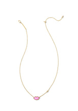 Load image into Gallery viewer, LIPS PENDANT NECKLACE GOLD HOT PINK MOTHER OF PEARL
