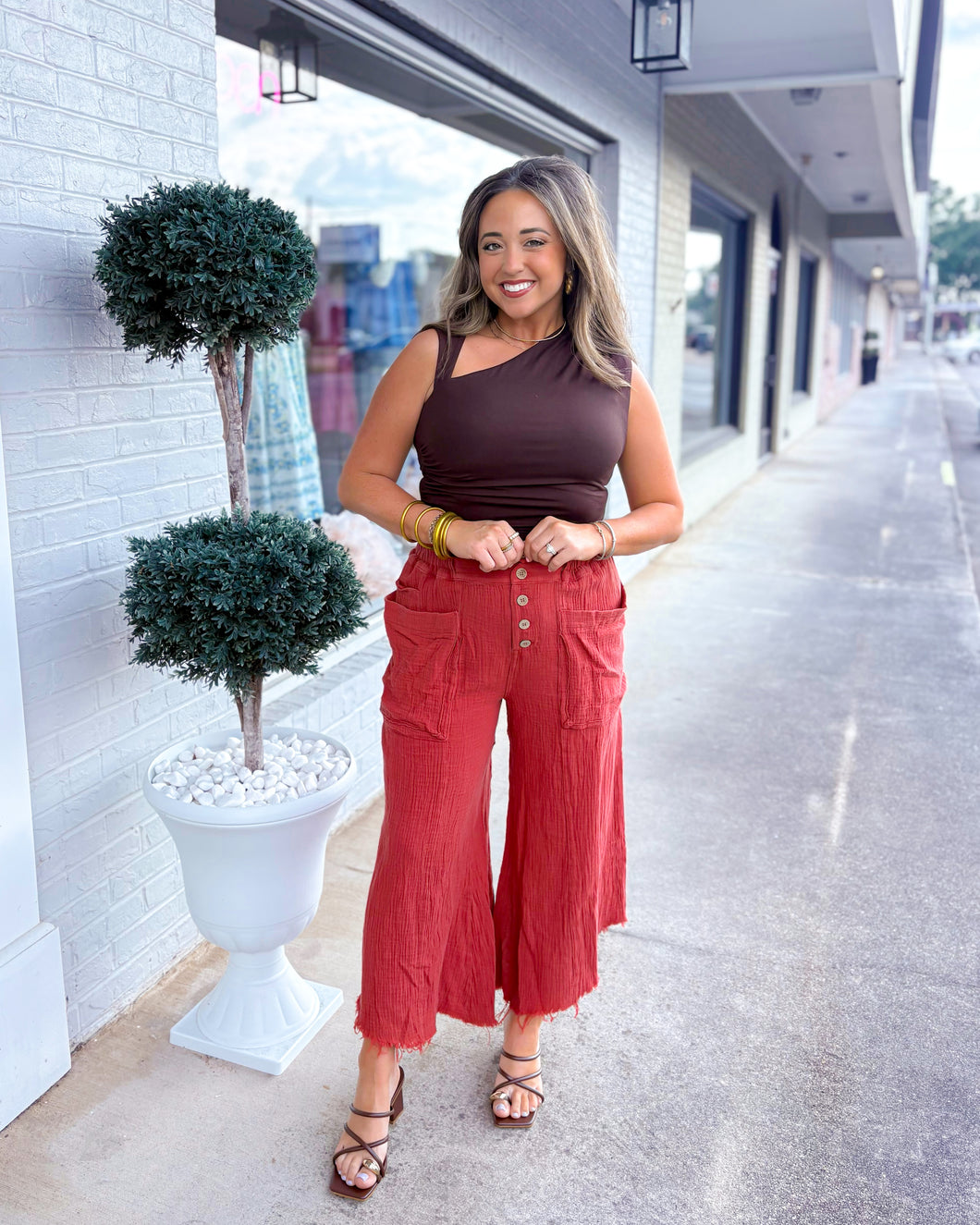 Free Fall Pants - Brick Red