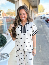 Load image into Gallery viewer, Sit Down Polka Dot Top
