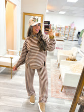 Load image into Gallery viewer, French Terry Striped Pullover &amp; Pants Set
