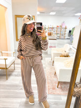 Load image into Gallery viewer, French Terry Striped Pullover &amp; Pants Set
