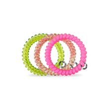Load image into Gallery viewer, Spiral Hair Coils | Small | Tropical Punch Hair Ties
