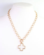 Load image into Gallery viewer, Scone Mother of Pearl Cross Necklace
