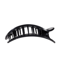 Load image into Gallery viewer, Flat Round | Black Polka Dot Party | Large Hair Clip
