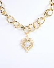 Load image into Gallery viewer, Bartle Chain Necklace with Heart Pendant

