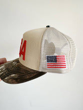 Load image into Gallery viewer, USA Vintage Trucker Hat-Camo
