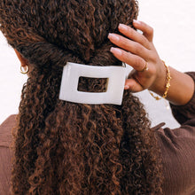 Load image into Gallery viewer, Flat Rectangle Hair Clip | Medium | Coconut White
